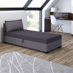 Uma mit Kopfteil – Schlafsofa und Bett mit Bettkasten