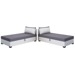 Uma mit Kopfteil – Schlafsofa und Bett mit Bettkasten