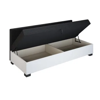 Couch mit Rückenlehne und Kissen Uma Einzelbett mit Bettzeugcontainer Couch mit Rückenlehne und Kissen Uma Einzelbett mit Bettzeugcontainer