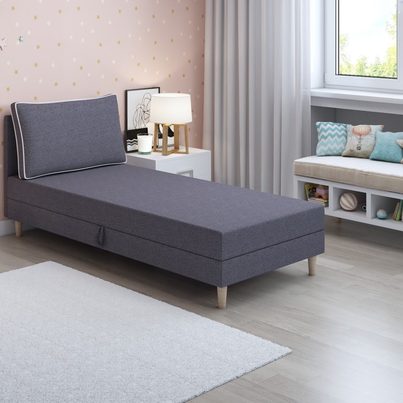 Inge mit Kopfteil – Schlafsofa und Bett mit Bettkasten
