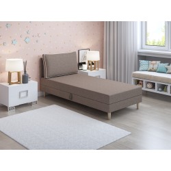 Inge mit Kopfteil – Schlafsofa und Bett mit Bettkasten