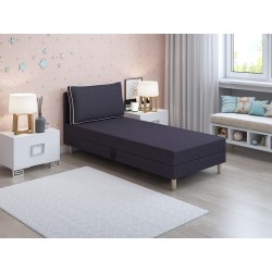 Inge mit Kopfteil – Schlafsofa und Bett mit Bettkasten