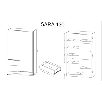 Garderobe mit Spiegel Sara