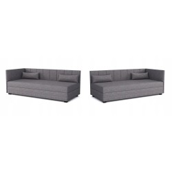 Adel – Schlafsofa mit Kopf- und Seitenteil und Bettkasten
