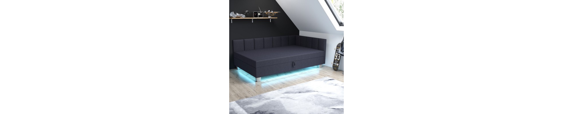 Einzelliegen und Schlafcouches mit Bettkasten | Stilwohn