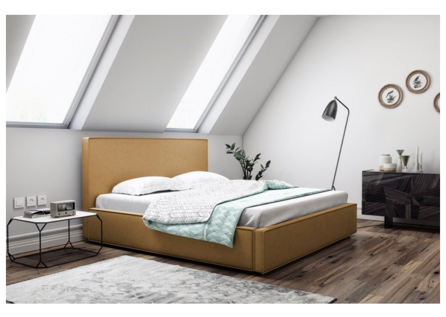 Venus – Polsterbett mit Bettkasten und Lattenrost