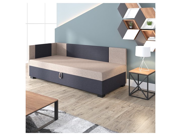Axel mit Kopf- und Seitenteil in Sandbeige mit Dunkelgrau