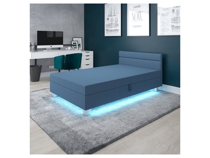 Matylda LED mit Kopfteil in Jeansblau