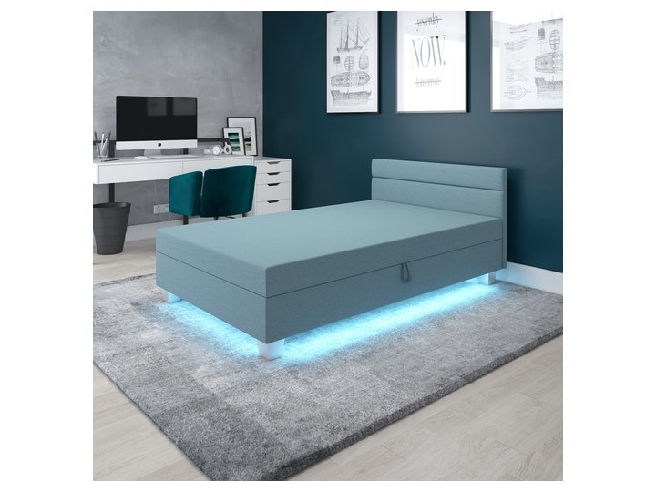 Matylda LED mit Kopfteil in Graublau