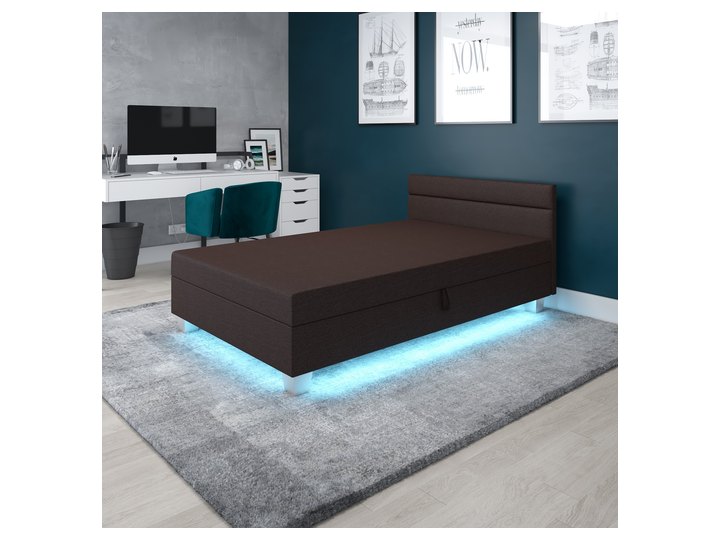 Matylda LED mit Kopfteil in Dunkelbraun