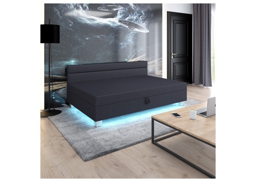Matylda LED mit Seitenteil – Paneel über die ganze Länge und Licht unter dem Rahmen