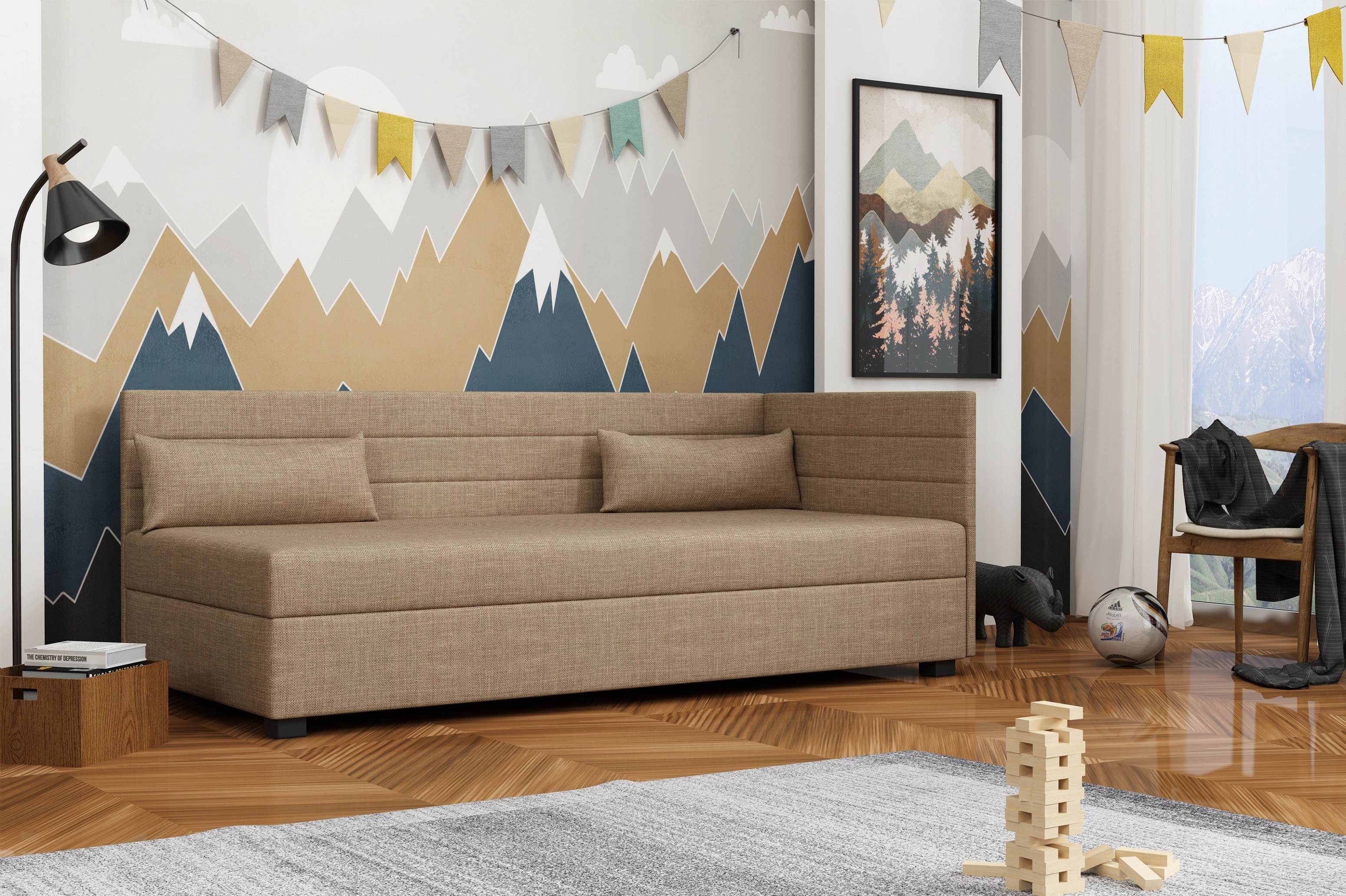 Eckliege Mars ganz in Beige
