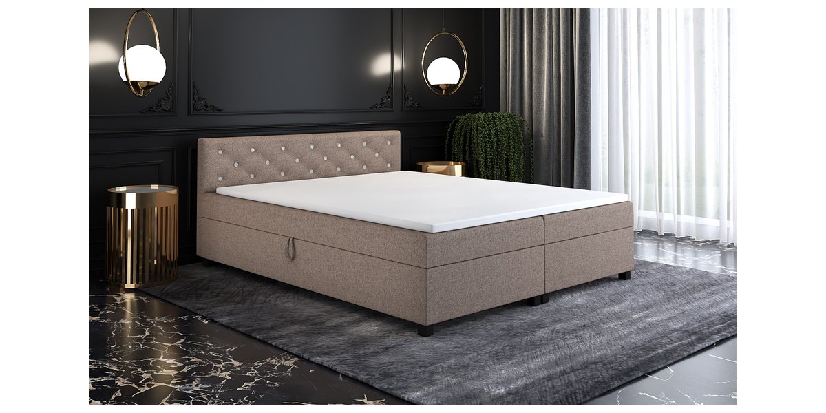 Princess 140x200 Goldbeige im Schlafzimmer