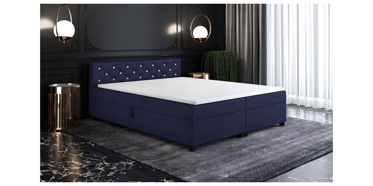 Princess 140x200 Marineblau im Schlafzimmer