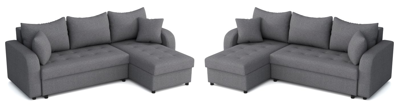 Linke und rechte Ausführung — Kelly+ – Ecksofa mit Schlaffunktion und Bettkästen