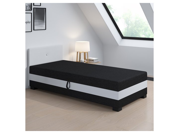 Ilia 110x200 mit Kopfteil in Schwarz-Weiß