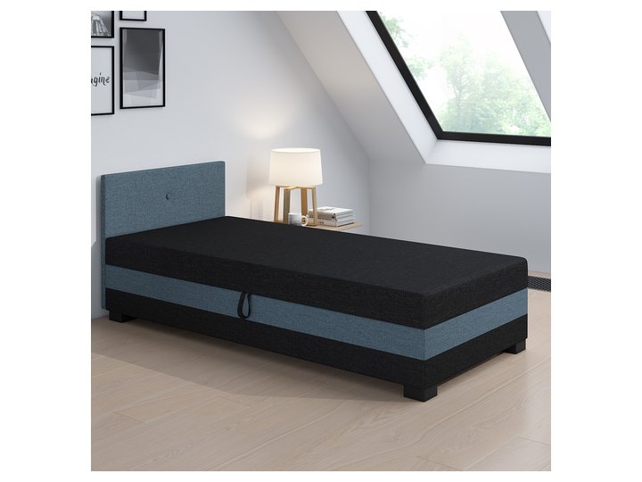 Ilia 110x200 mit Kopfteil in Schwarz-Marine