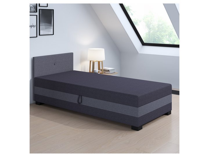 Ilia 110x200 mit Kopfteil in Graphit-Grau
