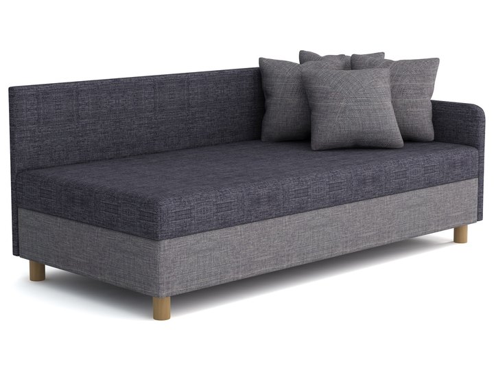 Mia Gold 80x195 in Dunkelgrau mit grauem Bettkasten