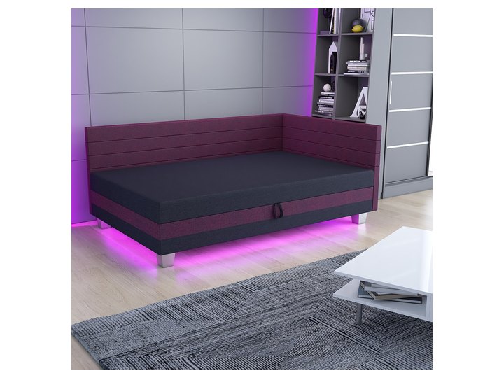 Mars LED mit Kopf- und Seitenteil in Aubergine