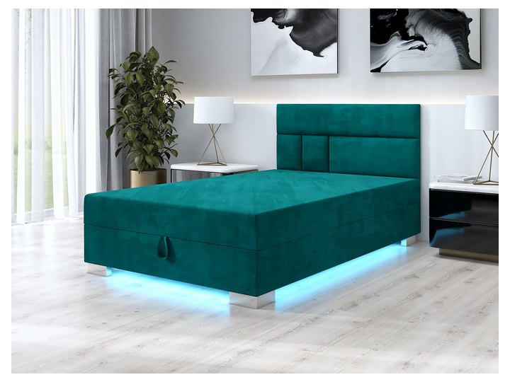 Astrid LED in Velours Meerestürkis
