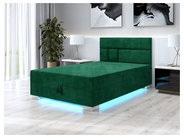 Astrid LED in Velours Flaschengrün