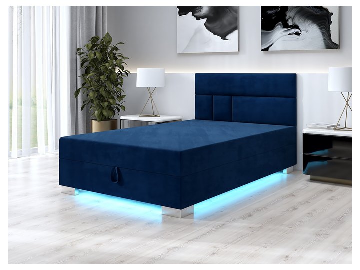 Astrid LED in Velours Marineblau