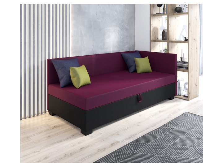 Bob mit Kopf- und Seitenteil in Aubergine mit Schwarz