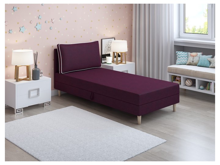 Inge mit Kopfteil in Aubergine